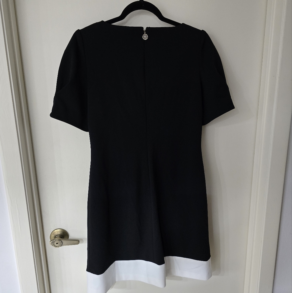 Tommy Hilfiger Shortsleeve Black/White Dress Size 10 - Picture 2 of 5